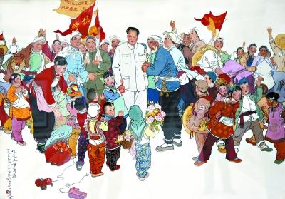 刘文西的作品《在毛主席身边》