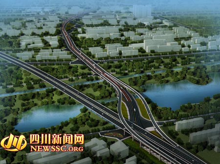 成都凤凰山高架开建 2016年建成后10分钟直达