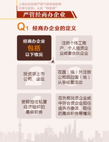 图解上海新规:市级领导干部配偶不得经商办企