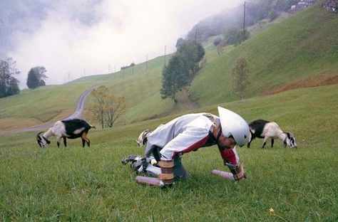 英一男子用假期在阿尔卑斯山上 扮演了三天羊