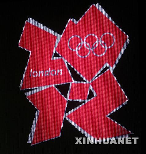 6月4日，伦敦奥组委举行仪式，公布2012年奥运会和残奥会会徽图案。图为2012年伦敦奥运会会徽。 新华社记者谢秀栋摄 