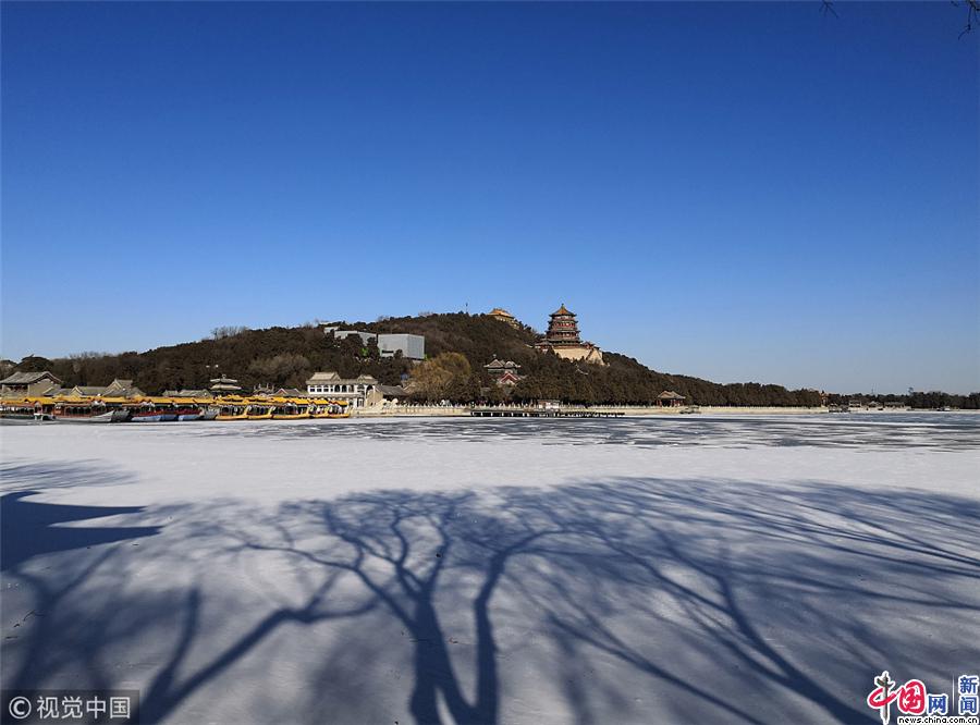 北京颐和园雪后初霁 静美如画 4)