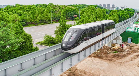 重庆步入轨道交通新时代全球首条云巴示范线在璧山首发