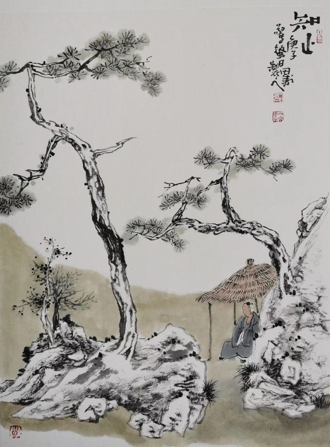 田耘茶画赏析禅茶四知画悟人生