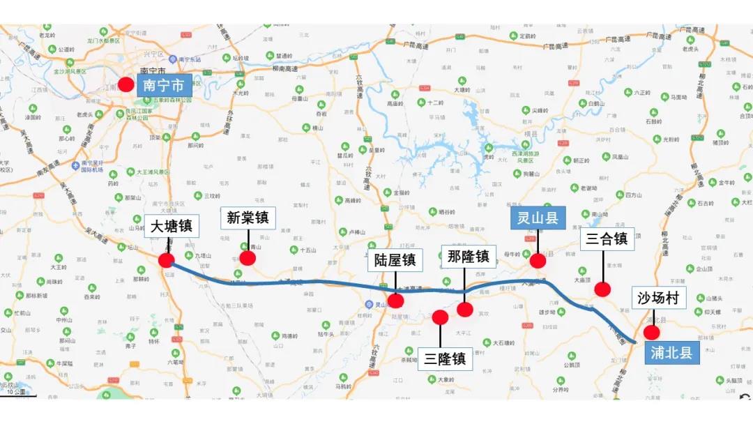 广西浦清高速路线图图片