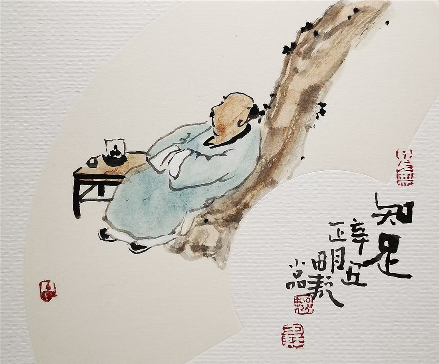 田耘茶画:笔简意深《八知图》 洞见人生大智慧