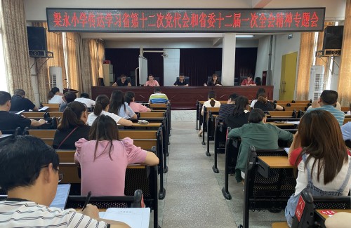 巴州区梁永小学学习贯彻省第十二次党代会精神