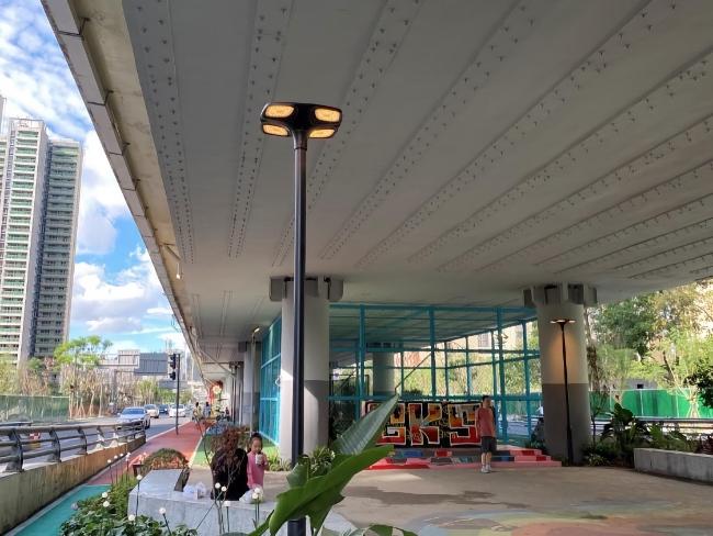 成华府青桥下运动空间。受访者供图