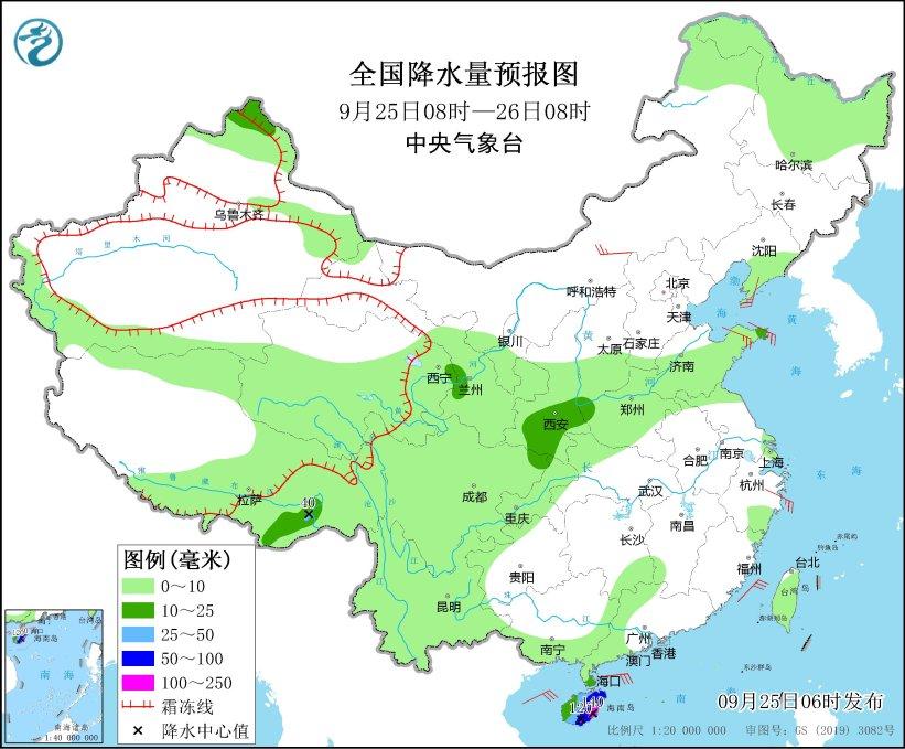 华西地区多阴雨天气 内蒙古东北等地多冷空气活动