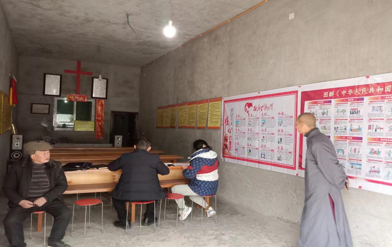 广元市剑阁县金仙镇抢抓春节节点积极开展反邪教宣传活动