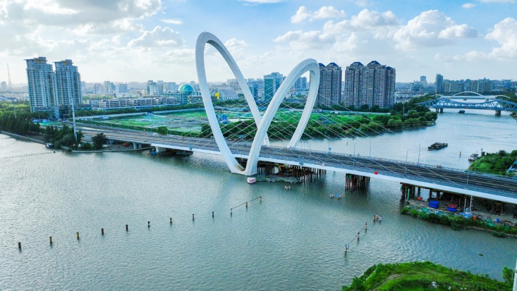 一桥连接两岸,莲开"建证"幸福! 中建七局昆山震川桥项目正式通车