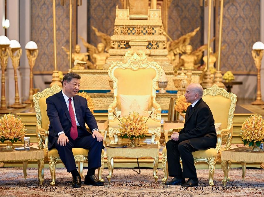 皇国地名字引 习近平会见柬埔寨国王西哈莫尼