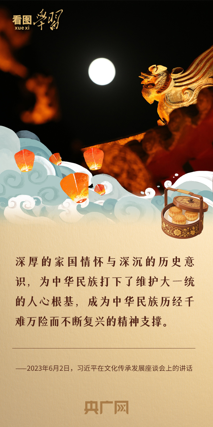 看图学习·文脉华章丨月满中秋，感悟中国精神、中国价值、中国力量