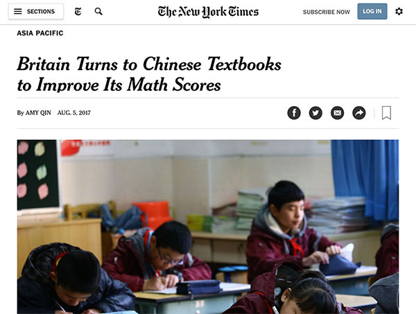 Des écoliers anglais vont bientôt utiliser des manuels chinois