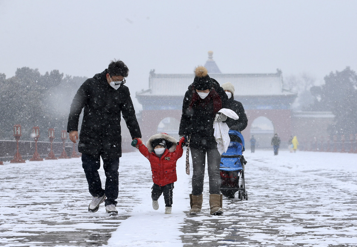 Es Schneit Erneut In Beijing China Org Cn