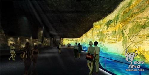 中国館の「智恵の河ゾーン」のイメージ図