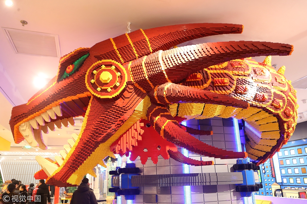 上海にレゴの「ドラゴン」登場 180万個使用_中国網_日本語