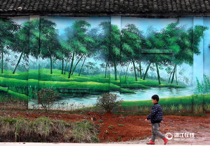 Рисунки на тему сельскохозяйственной культуры на стене китайского уезда Уи