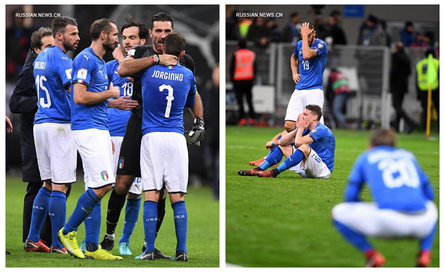 Сборная Италии по футболу не попала на ЧМ-2018 