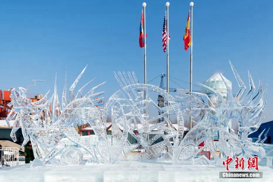 Команда из России завоевала первое место в Международном конкурсе ледяных скульптур в Харбине