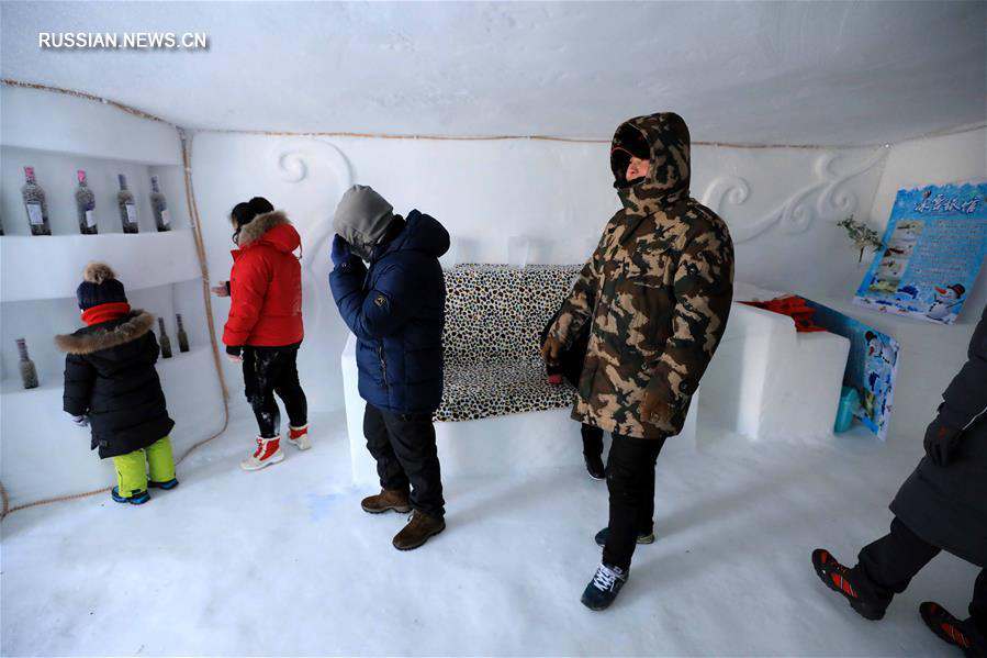 Гостиница из льда и снега в уезде Мохэ 