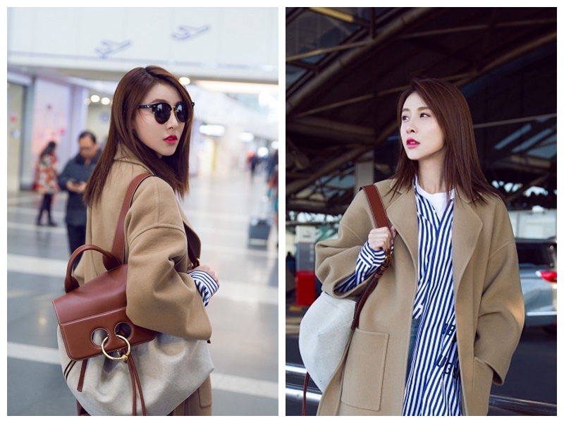 Модная актриса Цзя Цин в аэропорту