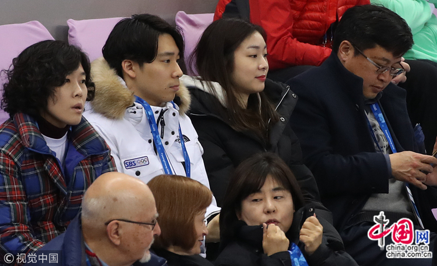 23 февраля, Пхёнчхан, Южная Корея, южнокорейская фигуристка Ким Ён посмотрела финал по женскому одиночному катанию в рамках зимней Олимпиады-2018.