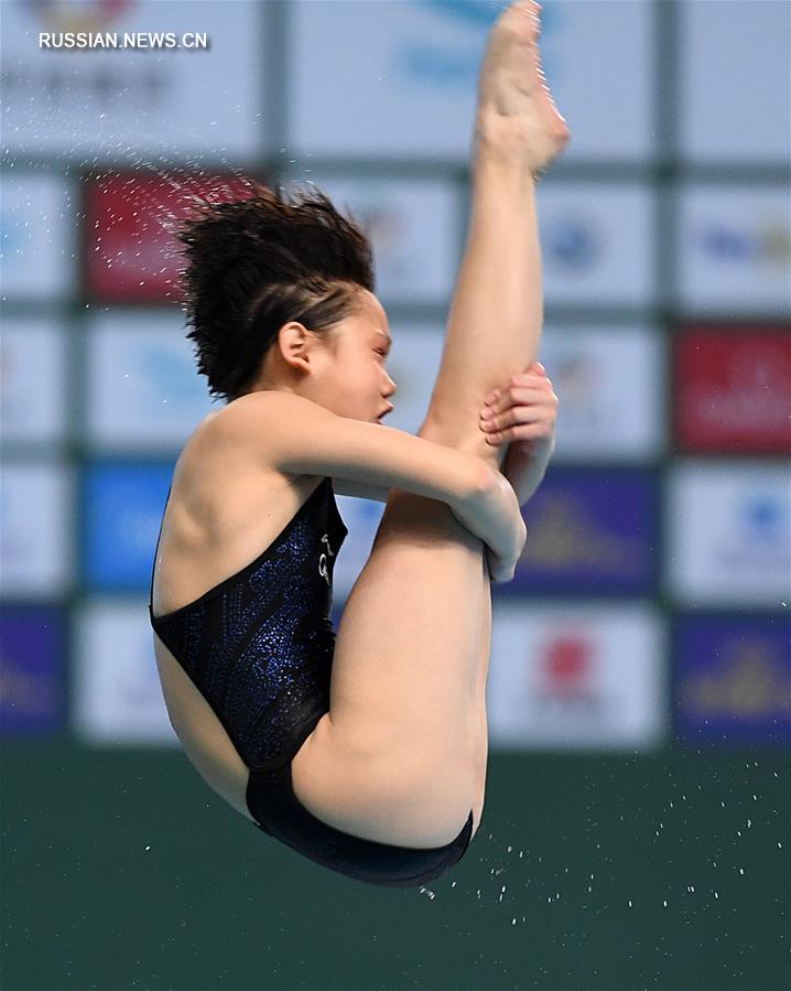 Прыжки в воду -- Пекинский этап Мировой серии: китаянки Чжан Цзяци и Жэнь Цянь выиграли золото и серебро на 10-метровой вышке