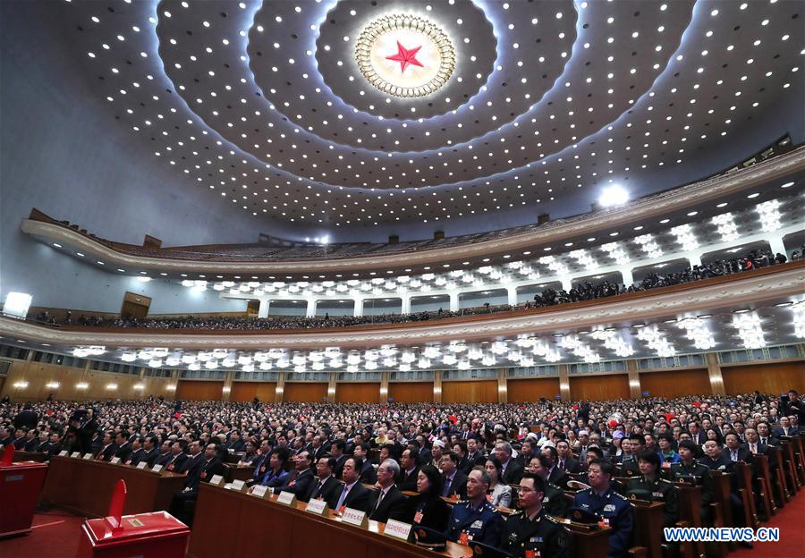 В первой половине дня в Доме народных собраний в Пекине началось 6-е пленарное заседание 1-й сессии Всекитайского собрания народных представителей /ВСНП/ 13-го созыва. 