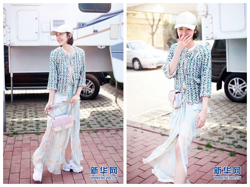 Весенняя фотосессия милой актрисы Тан Исинь