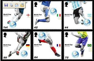Почтовые марки в честь чемпионатов мира по футболу