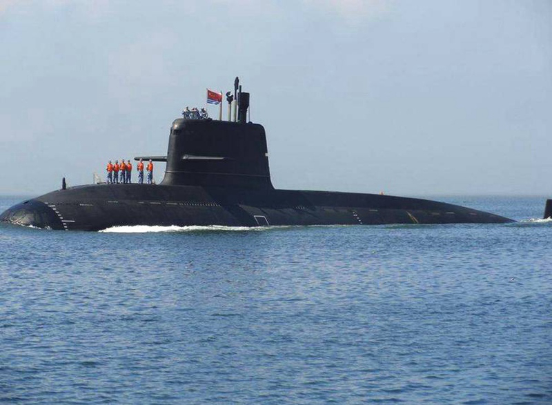 Центральное телевидение Китая впервые показало самую мощную в стране подводную лодку с воздушно-независимым двигателем