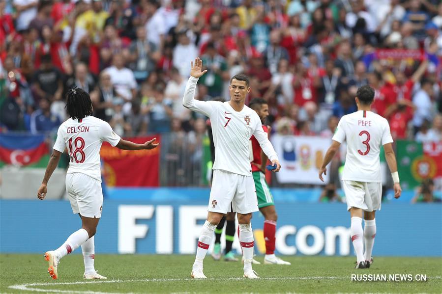 В матче группы B проходящего в России чемпионата мира по футболу 2018 года сборная Португалии сегодня в Москве встречалась со сборной Марокко и одержала победу со счетом 1:0. 