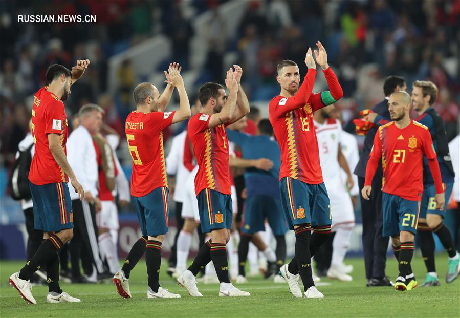 Футбол -- ЧМ-2018, группа B: Испания свела вничью матч с Марокко