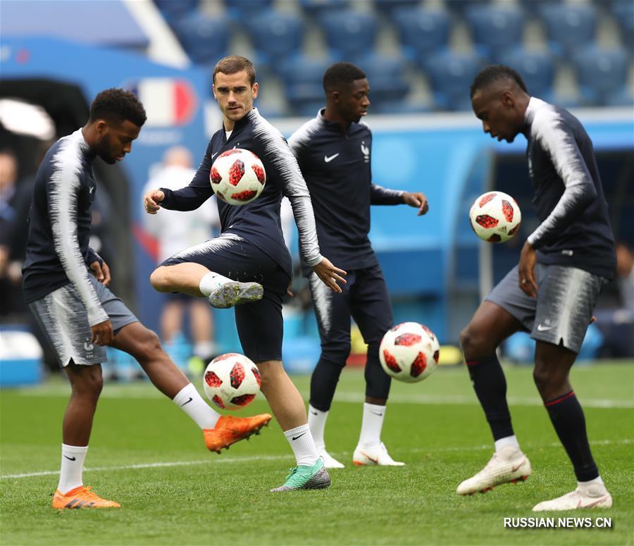  Сборная Франции сегодня в Санкт-Петербурге провела тренировку, готовясь к предстоящему полуфинальному матчу со сборной Бельгии в рамках чемпионата мира по футболу 2018 года. 