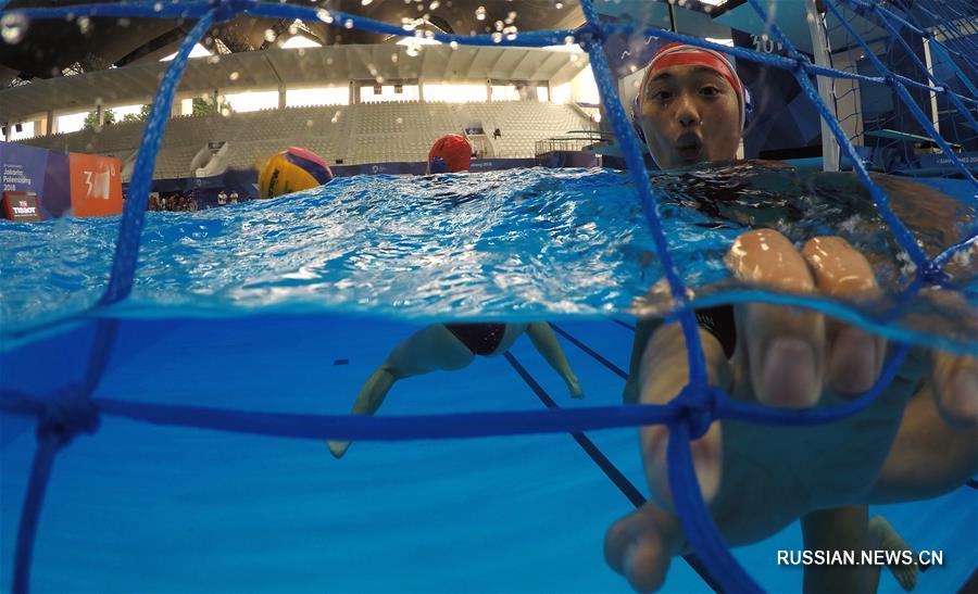 Азиатские игры 2018 -- Водное поло /женщины/: тренировка сборной Китая перед матчем со сборной Японии