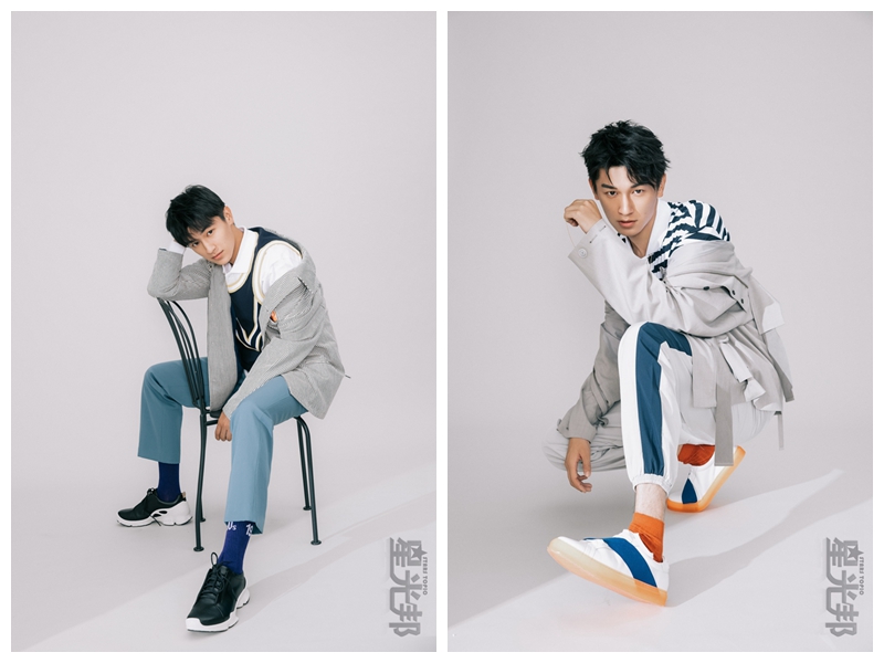 Модное сочетание одежды актера Ян Сюйвэня