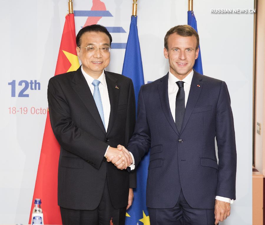 Ли Кэцян провел встречу с президентом Франции Эммануэлем Макроном