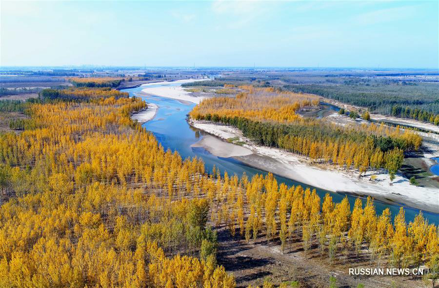 Осенние пейзажи в районе реки Луаньхэ на севере Китая