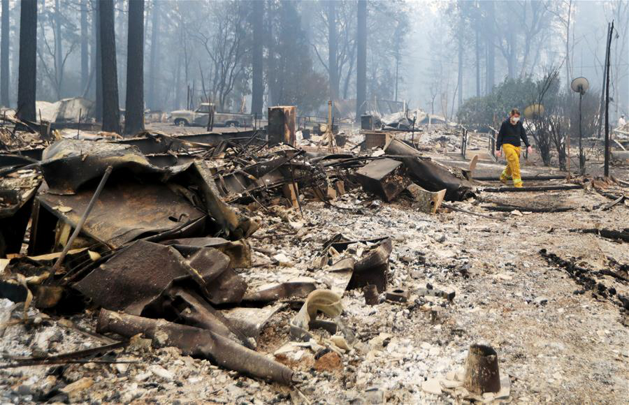Число жертв лесного пожара на севере Калифорнии возросло до 48 человек