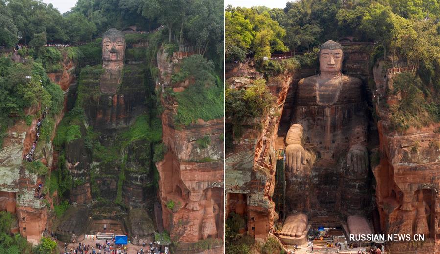 В провинции Сычуань вновь можно увидеть скульптуру Лэшаньского Будды