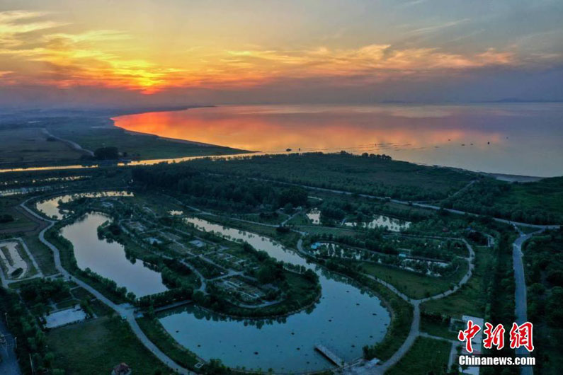 Закат солнца в природном заповеднике провинции Аньхой