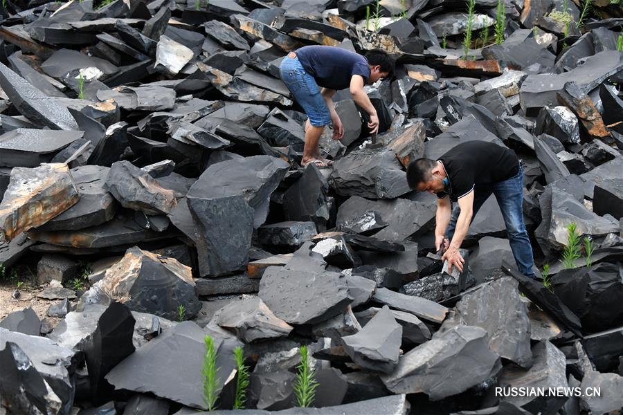 Резчик по камню из провинции Гуйчжоу создает тушечницы в старинном стиле 
