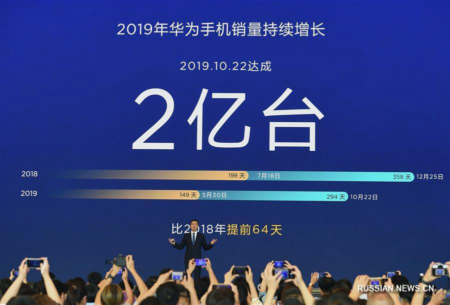 Объем продаж мобильных устройств Huawei в 2019 году превысил 200 млн штук 