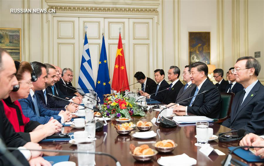 Си Цзиньпин провел переговоры с премьер-министром Греции Кириакосом Мицотакисом