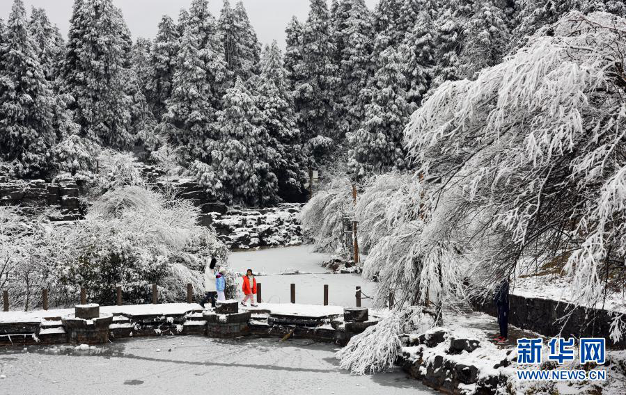 Государственный лесопарк Сяньнюйшань после снегопада
