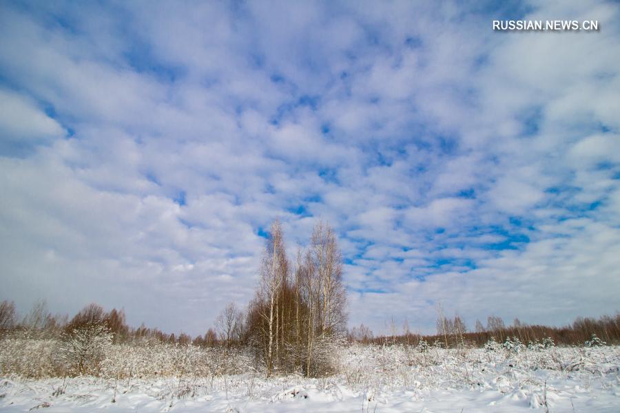 Зима в белорусской деревне