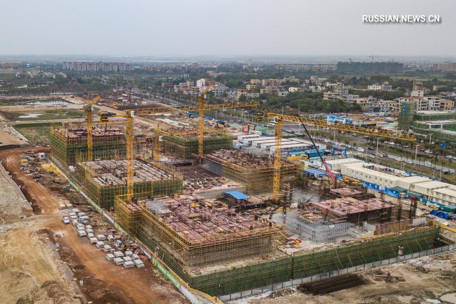 Строительство нового района Цзяндун в Хайкоу продвигается уверенными темпами