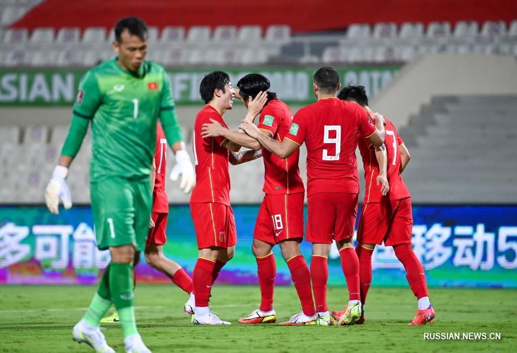 Китай обыграл сборную Вьетнама в отборочном турнире чемпионата мира по футболу-2022 в Азии