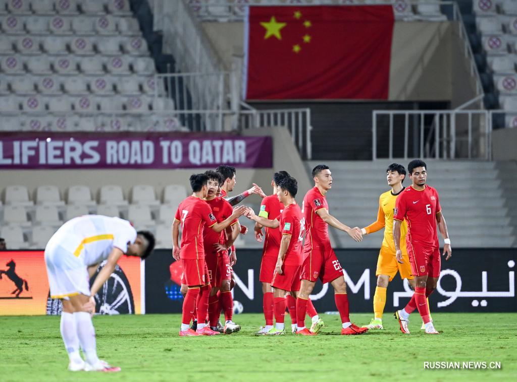 Китай обыграл сборную Вьетнама в отборочном турнире чемпионата мира по футболу-2022 в Азии